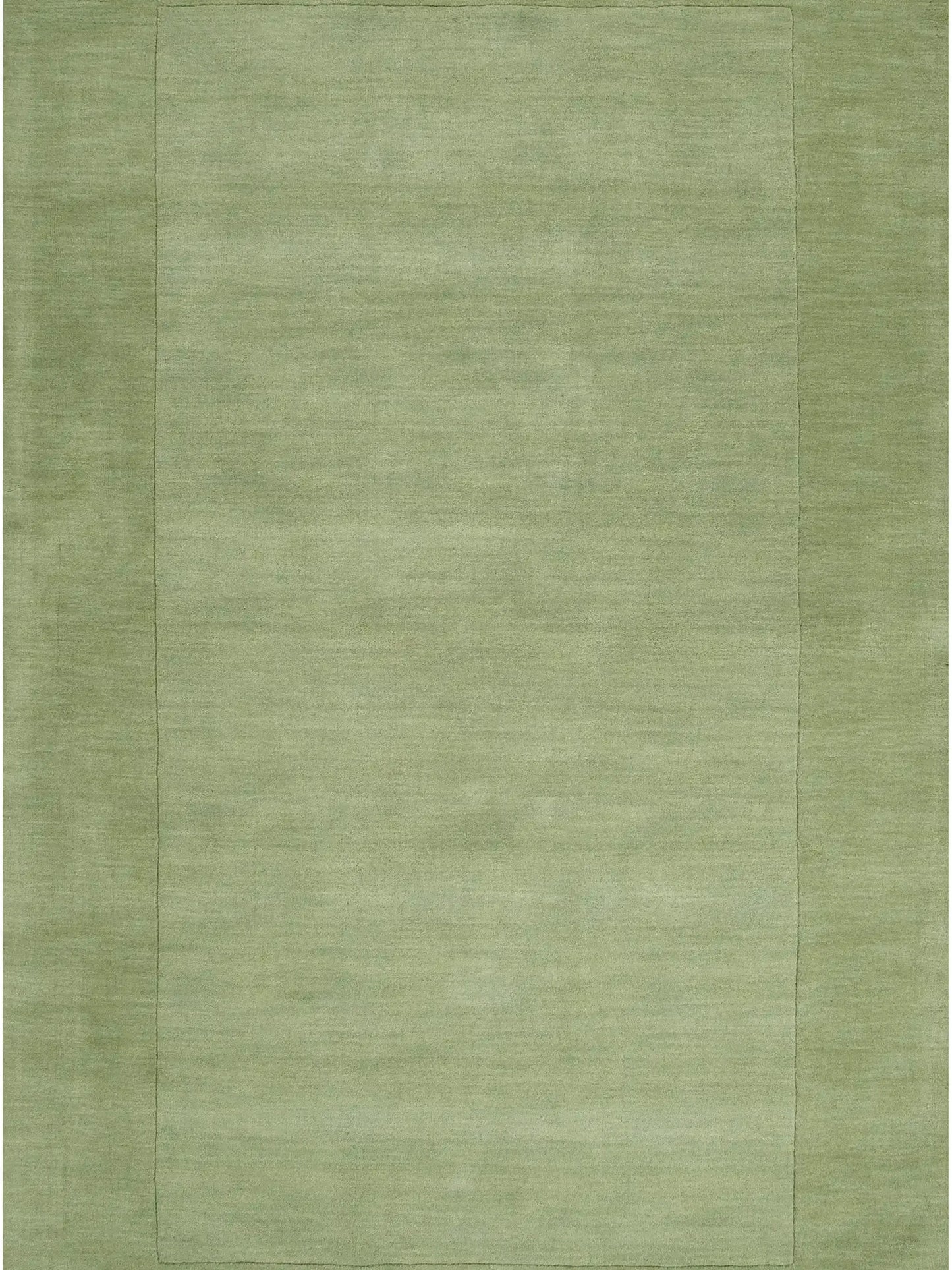 Hand-Loomed Mystique Light Green Wool Rug