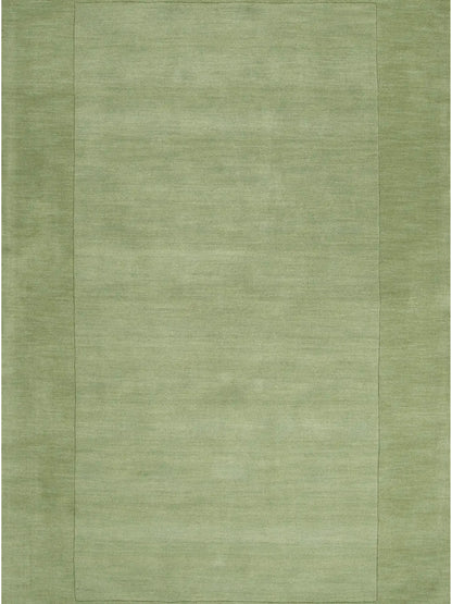 Hand-Loomed Mystique Light Green Wool Rug