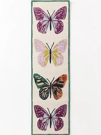 Hand-Tufted Wool Butterfly Rug