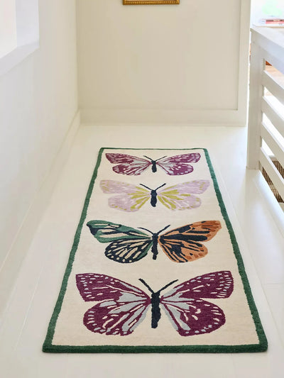 Hand-Tufted Wool Butterfly Rug
