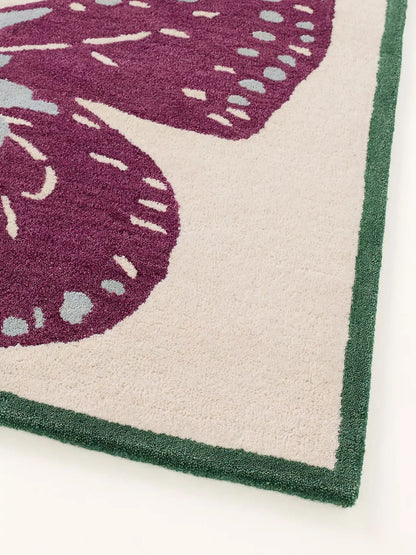 Hand-Tufted Wool Butterfly Rug