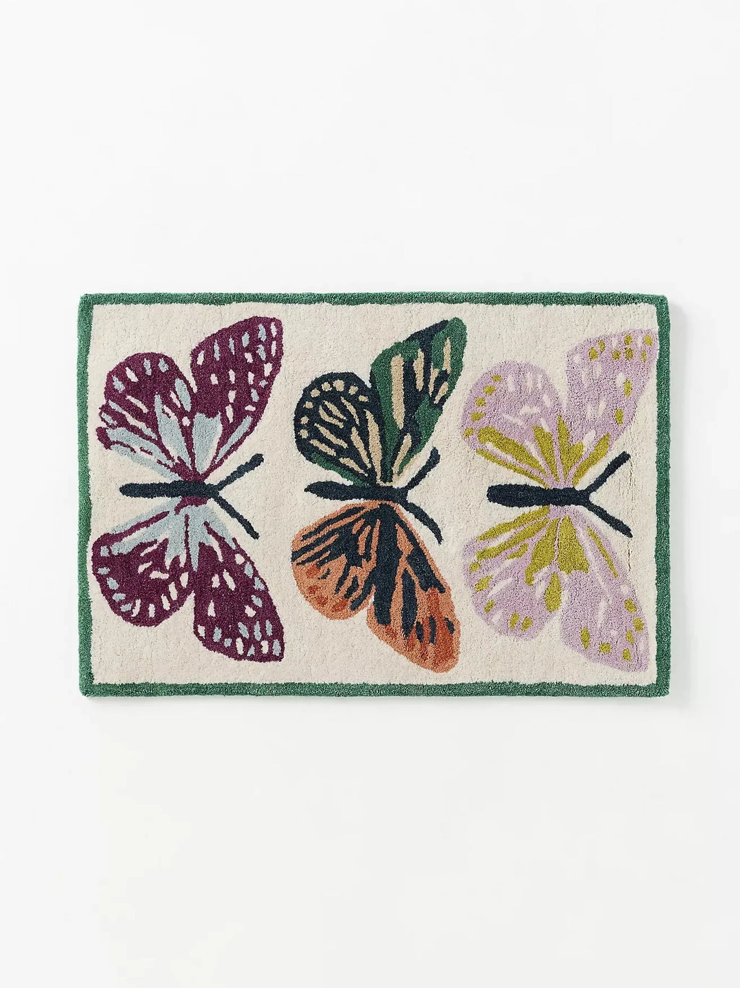 Hand-Tufted Wool Butterfly Rug