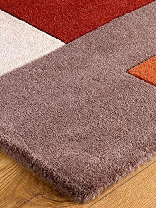 Handmade Multi Cubes Wool Rug