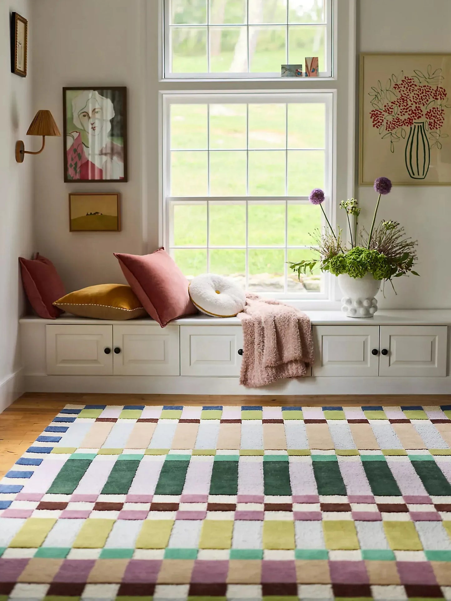 Hoxton Wool Tufted Checkered Rug