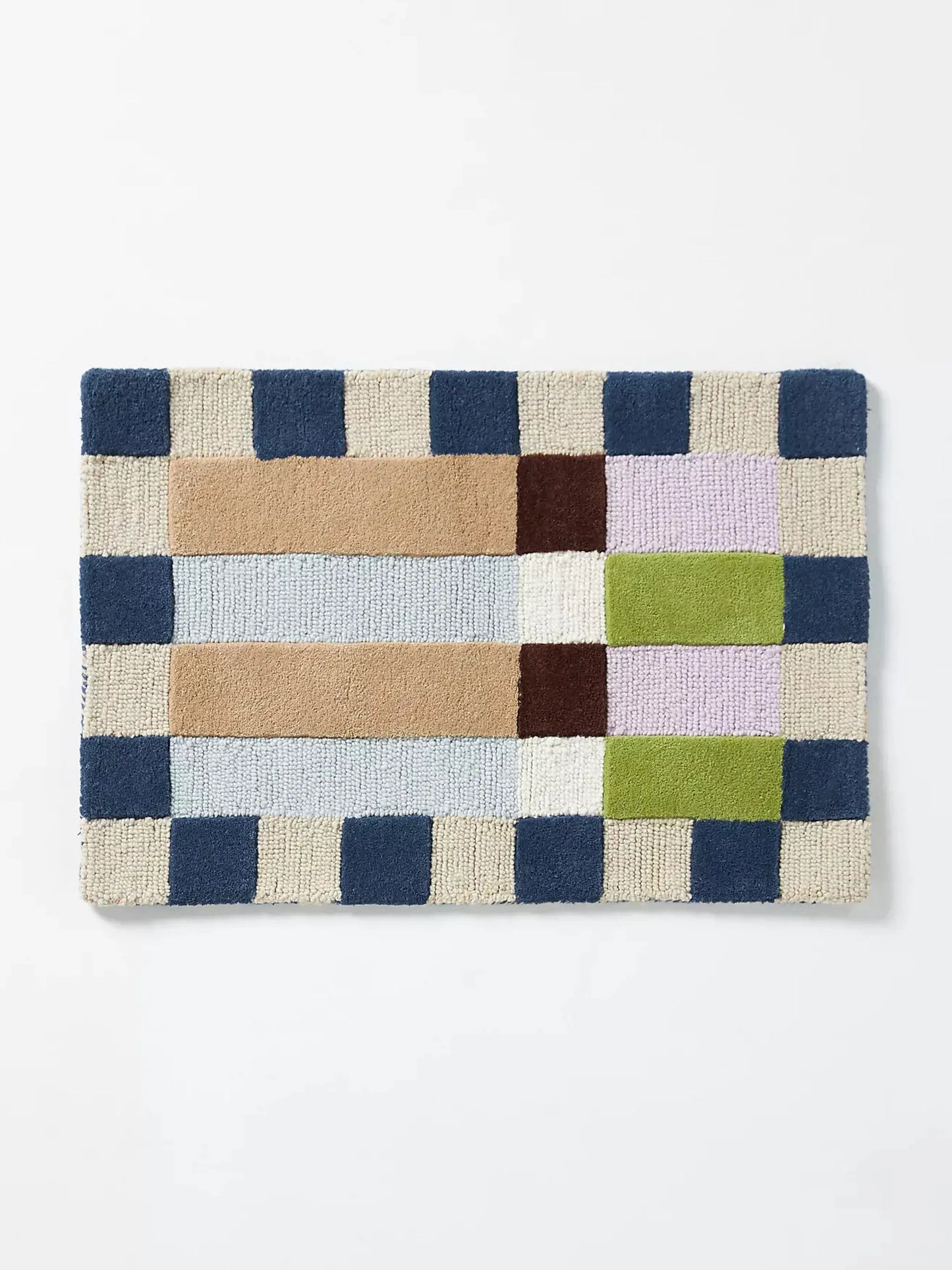 Hoxton Wool Tufted Checkered Rug