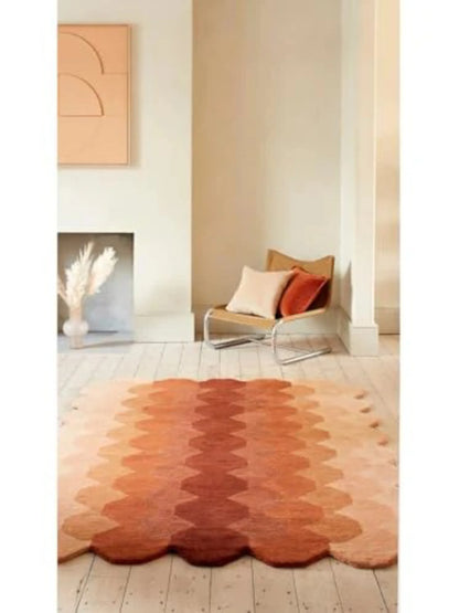 Floral Hand-Tufted Wool Carpet