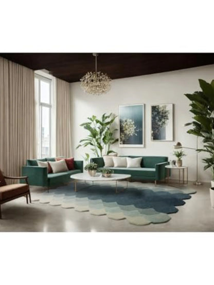 Floral Hand-Tufted Wool Carpet