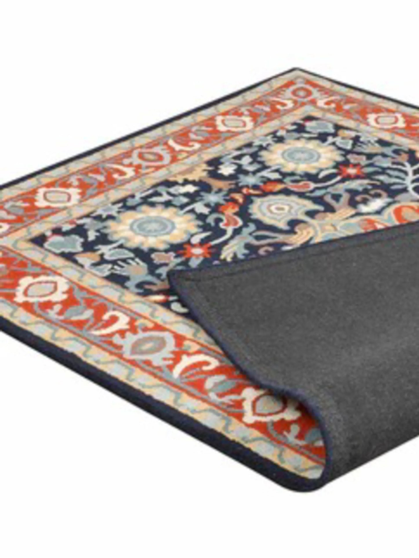 Orange Traditional Hand-Tufted Wool Carpet