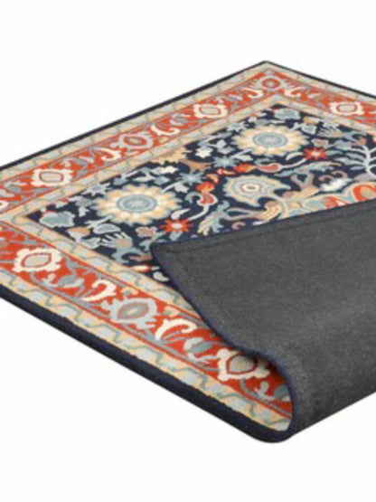 Orange Traditional Hand-Tufted Wool Carpet