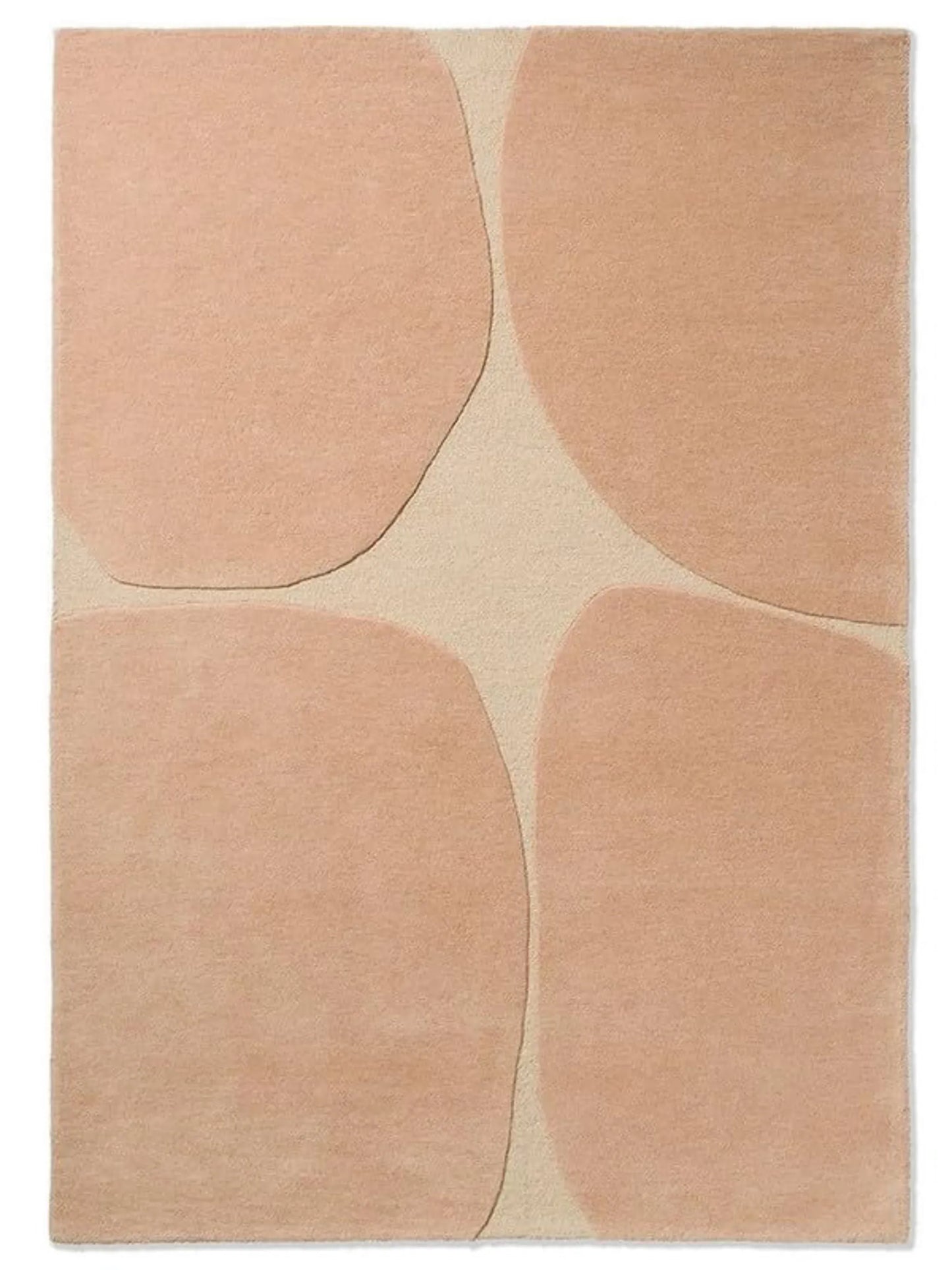 Peach Hand tufted wool carpet