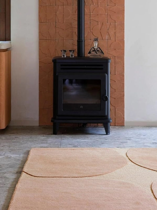 Peach Hand tufted wool carpet