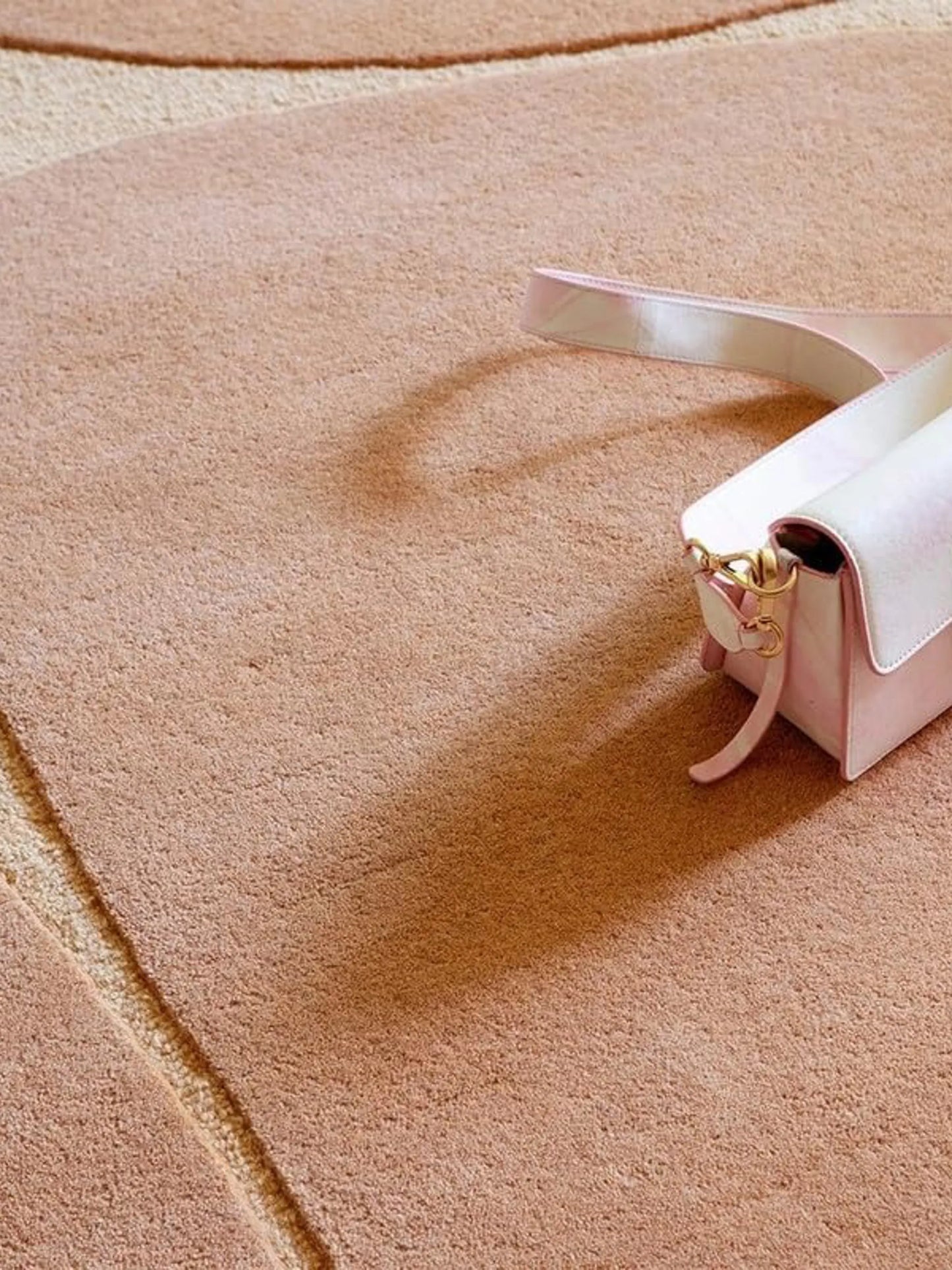 Peach Hand tufted wool carpet
