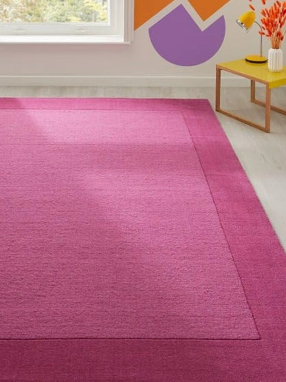 Pink hand tufted carpet