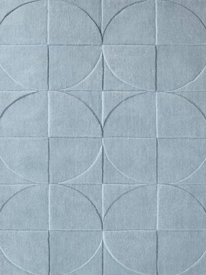 Round square rug