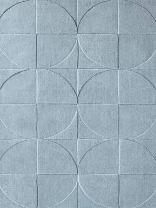 Round square rug